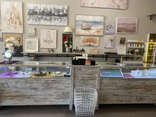 Mostrador de madera rústica