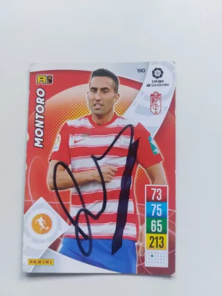 Tarjeta Montoro Firmada - Panini La Liga Santander