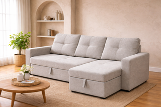 Sofá modular beige tela