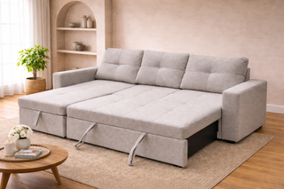 Sofá modular beige tela