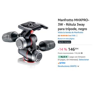 Rótula Manfrotto MHXPRO-3W 3 Ejes
