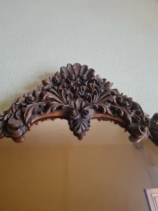 Recibidor antiguo madera y espejo