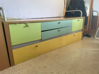 Cama nido con cajones de madera y cama baja