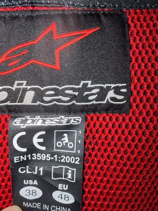 Chaqueta Alpinestars Atem Piel Negra/Blanca
