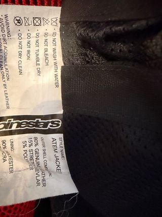 Chaqueta Alpinestars Atem Piel Negra/Blanca