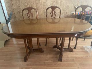 Mesa de madera marrón 2 metros