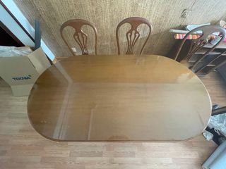 Mesa de madera marrón 2 metros