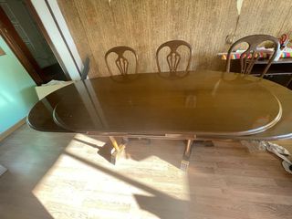 Mesa de madera marrón 2 metros