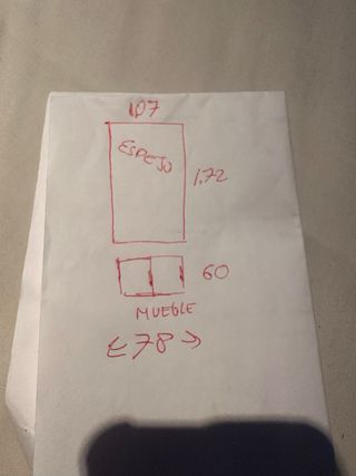 Mueble recibidor madera 107x172cm