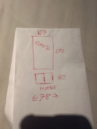 Mueble recibidor madera 107x172cm