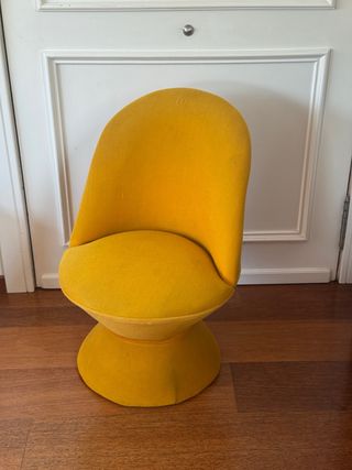 Butaca vintage retro mostaza años 70