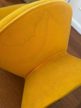 Butaca vintage retro mostaza años 70