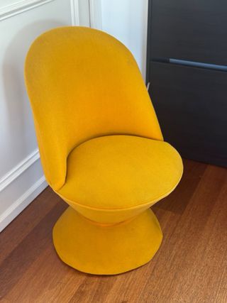 Butaca vintage retro mostaza años 70