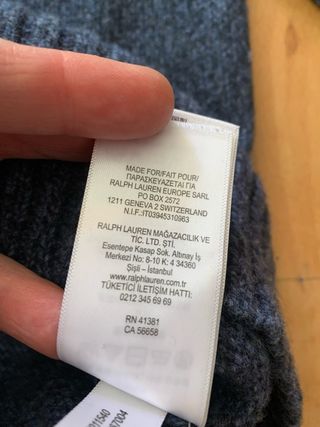 Jersey Polo Ralph Lauren lana merino y cashmere 38