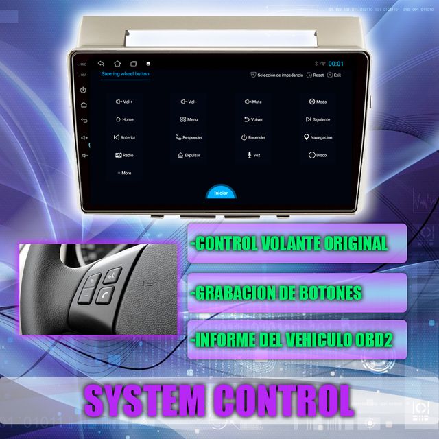 PANTALLA TOYOTA COROLLA VERSO 2004-2009 CARPLAY