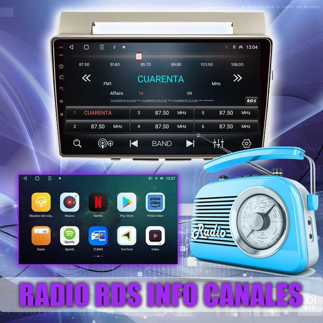 PANTALLA TOYOTA COROLLA VERSO 2004-2009 CARPLAY