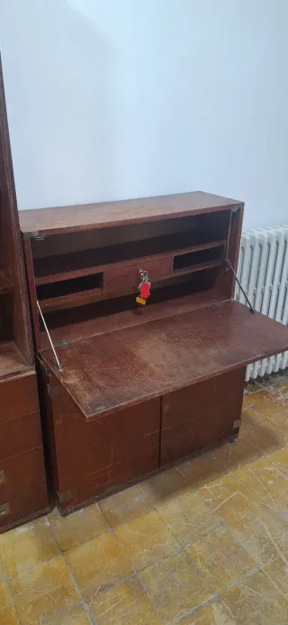 Lote 6 Muebles modulares madera y cristal