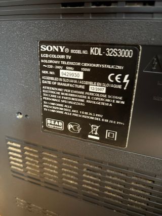 Televisor Sony TV RM-ED009 bravia 32 pulgadas