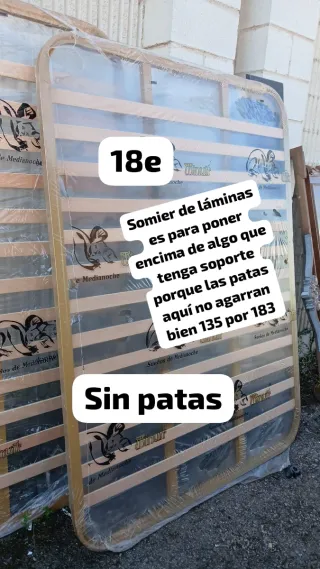 Somier de láminas 135x183 cm