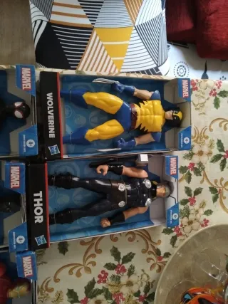 Figuras Marvel Miles Morales, Black Panther, Thor,