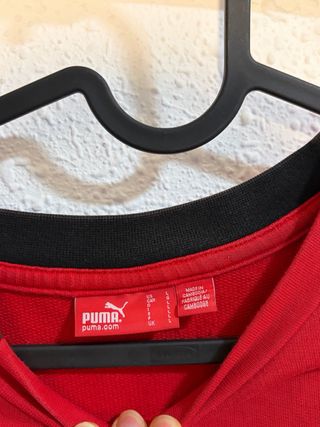 Sudadera Puma Vintage Roja y Negra