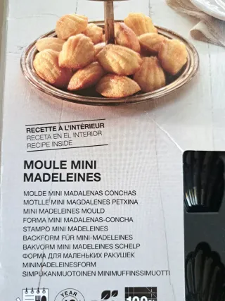 Molde mini madalenas conchas Lékué