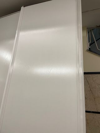 Frente armario empotrado lacado blanco 3 puertas