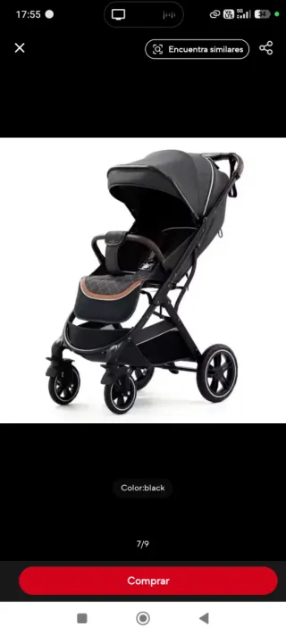 Cochecito de bebé negro