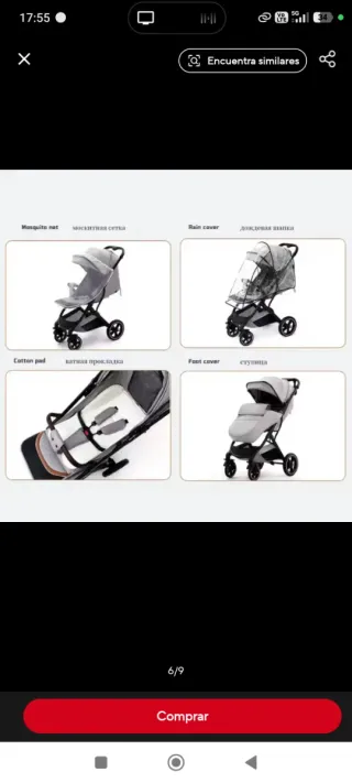 Cochecito de bebé negro