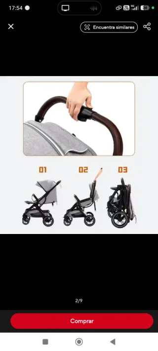 Cochecito de bebé negro