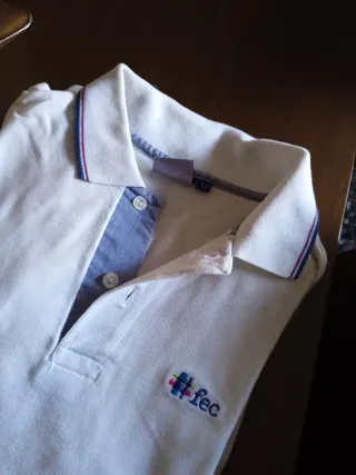 Polo blanco colegio FEC talla 12