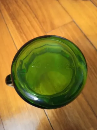 6 Jarras Vintage Verdes de Cristal