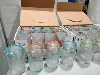 Botes Vidrio Herméticos Colores 24uds 250ml