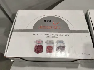 Botes Vidrio Herméticos Colores 24uds 250ml