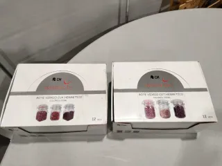 Botes Vidrio Herméticos Colores 24uds 250ml