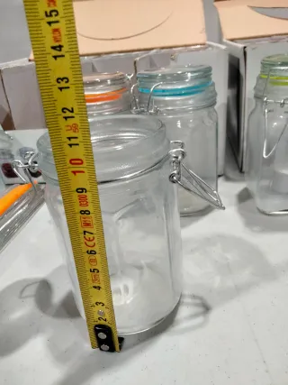 Botes Vidrio Herméticos Colores 24uds 250ml