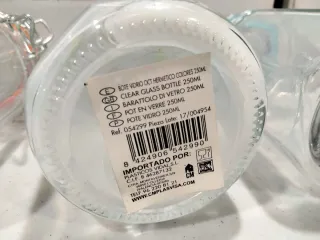 Botes Vidrio Herméticos Colores 24uds 250ml