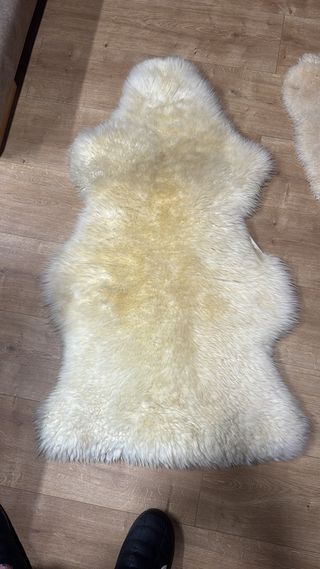 Alfombra Piel Cordero Crema/Crudo/Marron/Topo