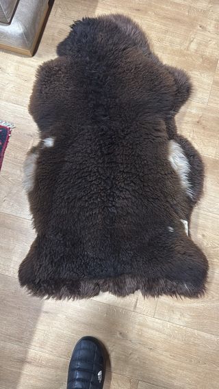 Alfombra Piel Cordero Crema/Crudo/Marron/Topo