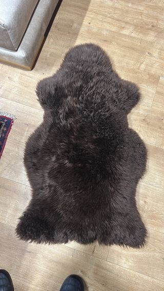 Alfombra Piel Cordero Crema/Crudo/Marron/Topo