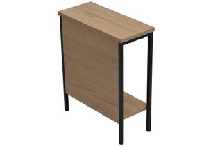 Mesa auxiliar estilo industrial madera y metal
