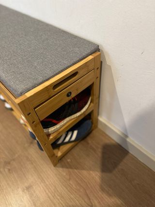 Mueble Recibidor con Perchero Bambú