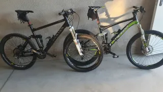 Bicicleta MTB Doble Suspensión Canyon y Mérida