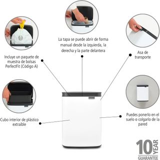 Papelera Brabantia Bo 4L Blanca