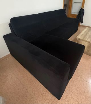 Sofá cama apertura italiana negro
