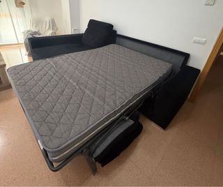 Sofá cama apertura italiana negro