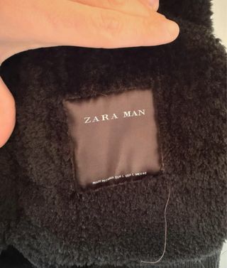 Cazadora Zara Negra Borreguillo