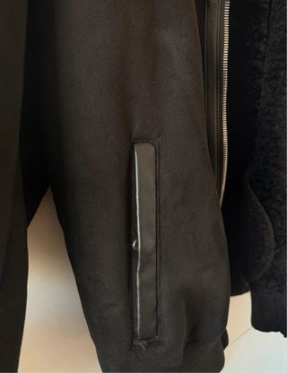 Cazadora Zara Negra Borreguillo