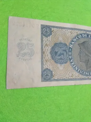 25 Pesetas Banco de España 1936 última serie S