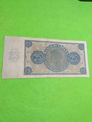 25 Pesetas Banco de España 1936 última serie S